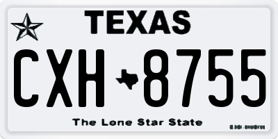 TX license plate CXH8755