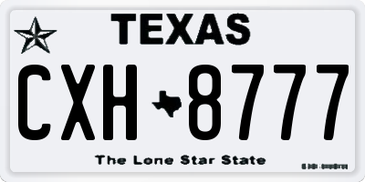 TX license plate CXH8777