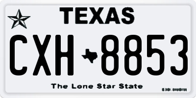 TX license plate CXH8853