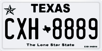 TX license plate CXH8889