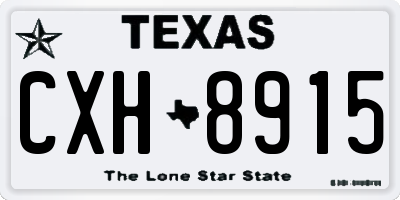 TX license plate CXH8915