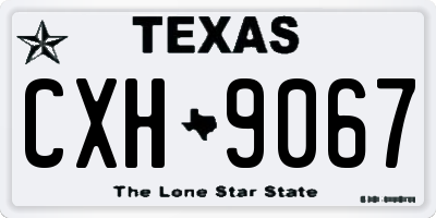 TX license plate CXH9067