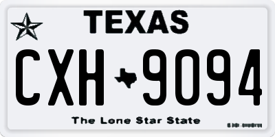 TX license plate CXH9094