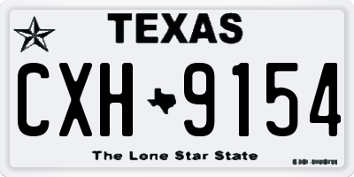 TX license plate CXH9154