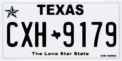 TX license plate CXH9179