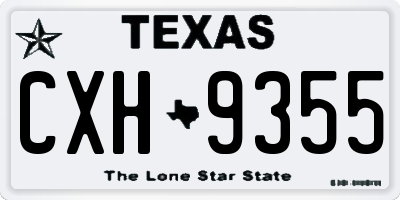 TX license plate CXH9355