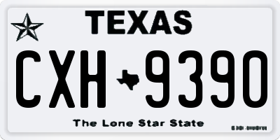 TX license plate CXH9390