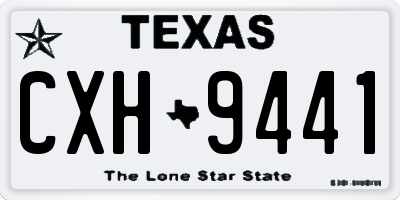 TX license plate CXH9441