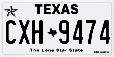 TX license plate CXH9474