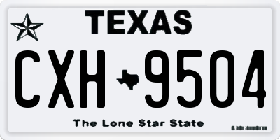 TX license plate CXH9504