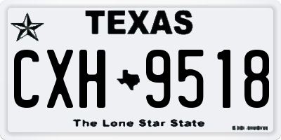 TX license plate CXH9518