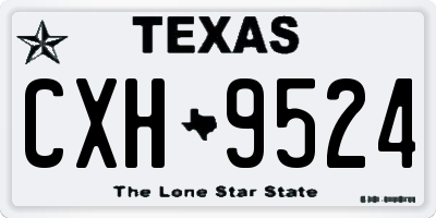 TX license plate CXH9524