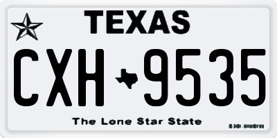 TX license plate CXH9535