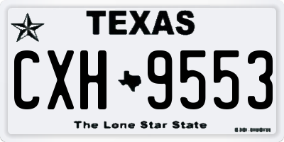 TX license plate CXH9553