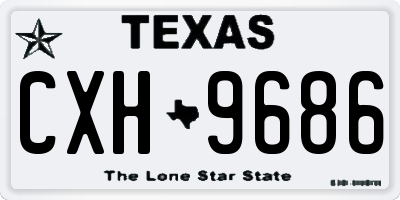 TX license plate CXH9686