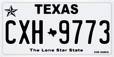 TX license plate CXH9773