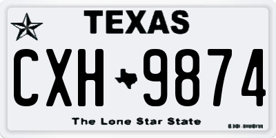 TX license plate CXH9874