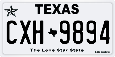 TX license plate CXH9894