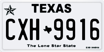 TX license plate CXH9916