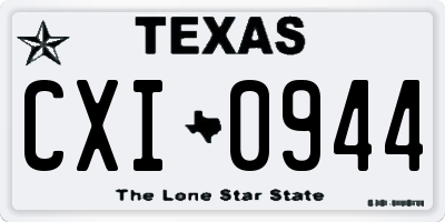 TX license plate CXI0944