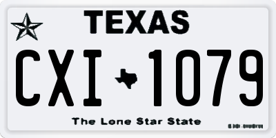 TX license plate CXI1079