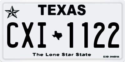 TX license plate CXI1122