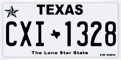 TX license plate CXI1328