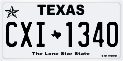 TX license plate CXI1340