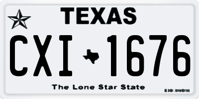 TX license plate CXI1676