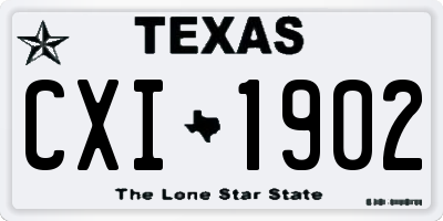 TX license plate CXI1902