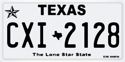 TX license plate CXI2128