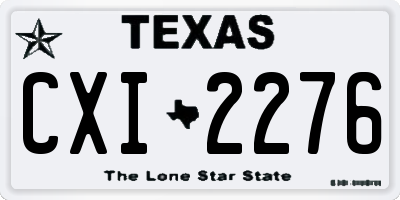 TX license plate CXI2276