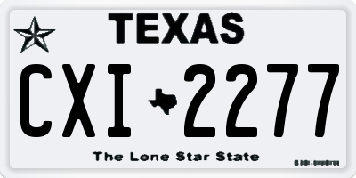 TX license plate CXI2277