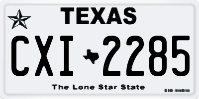 TX license plate CXI2285