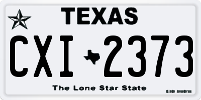 TX license plate CXI2373