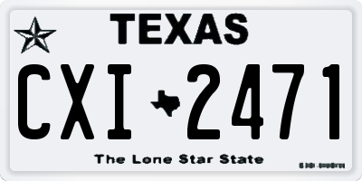 TX license plate CXI2471