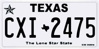 TX license plate CXI2475