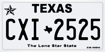 TX license plate CXI2525