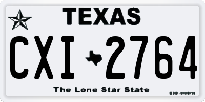 TX license plate CXI2764