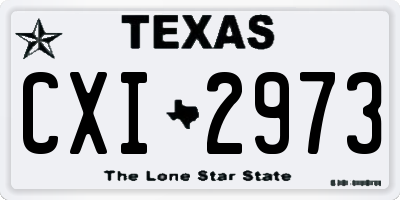 TX license plate CXI2973