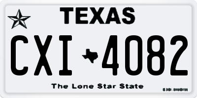 TX license plate CXI4082