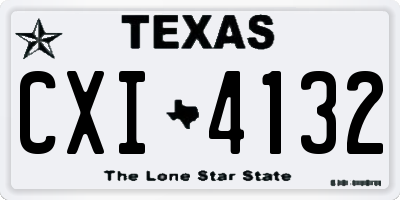 TX license plate CXI4132