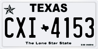 TX license plate CXI4153