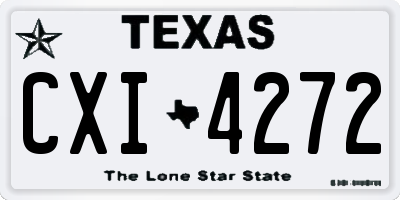 TX license plate CXI4272