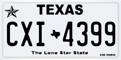 TX license plate CXI4399