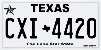 TX license plate CXI4420