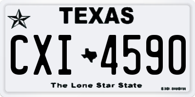 TX license plate CXI4590
