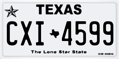 TX license plate CXI4599