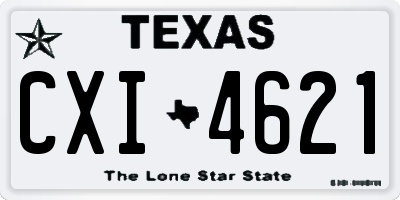 TX license plate CXI4621