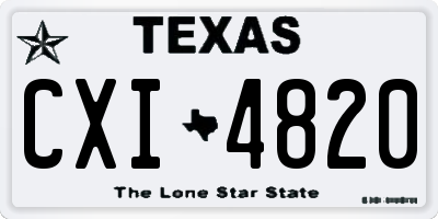 TX license plate CXI4820